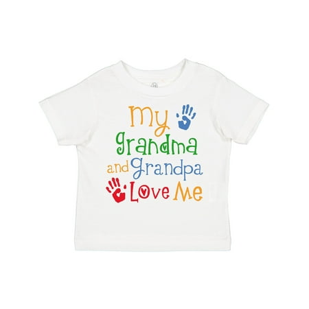 

Inktastic My Grandma and Grandpa Love Me Gift Toddler Boy or Toddler Girl T-Shirt