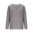 thumbnail image 4 of GZWYHT Linen Tops For Women，V Neck T Shirts for Women Graphic Tees for Women long Sleeve T Shirts for Women Cowl Neck Tops for Women Blazer Jackets for Women, 4 of 6