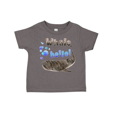 

Inktastic Whale Hello! Cute Whale Shark with Bubbles Gift Toddler Boy or Toddler Girl T-Shirt