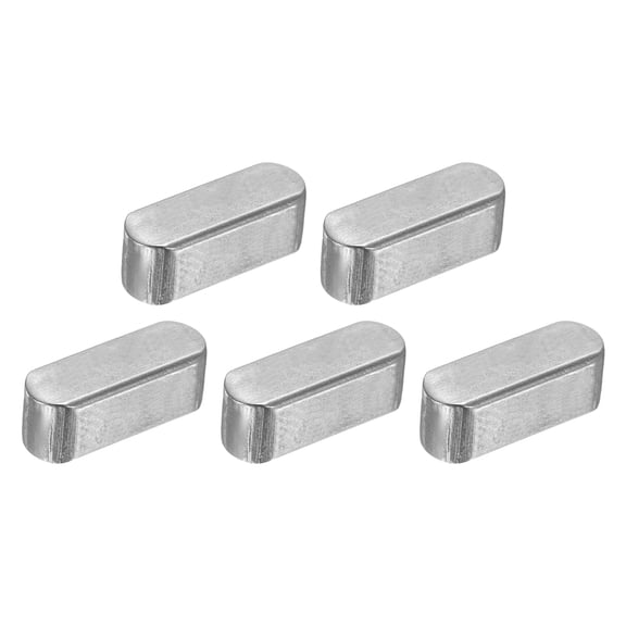 5Pack Round Ended Feather Key, 5x5x14mm Carbon Steel Parallel Drive Shaft Keys