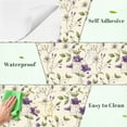 thumbnail image 4 of Peel and Stick Wallpaper Botanical Floral Purple White Blooms Cream 24in x 118in Contact Paper Removable Self Adhesive Wall Mural Wall Decor for Bedroom Kitchen Cabinets, 4 of 8