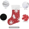 thumbnail image 3 of GZHJMY Christmas Stocking, Personalized Christmas Snowflake Large Candy Stocking Hanging Gift, Xmas Stockings Decoration 1 PCS for Family Holiday Party Ornaments Decor Fireplace, 3 of 7