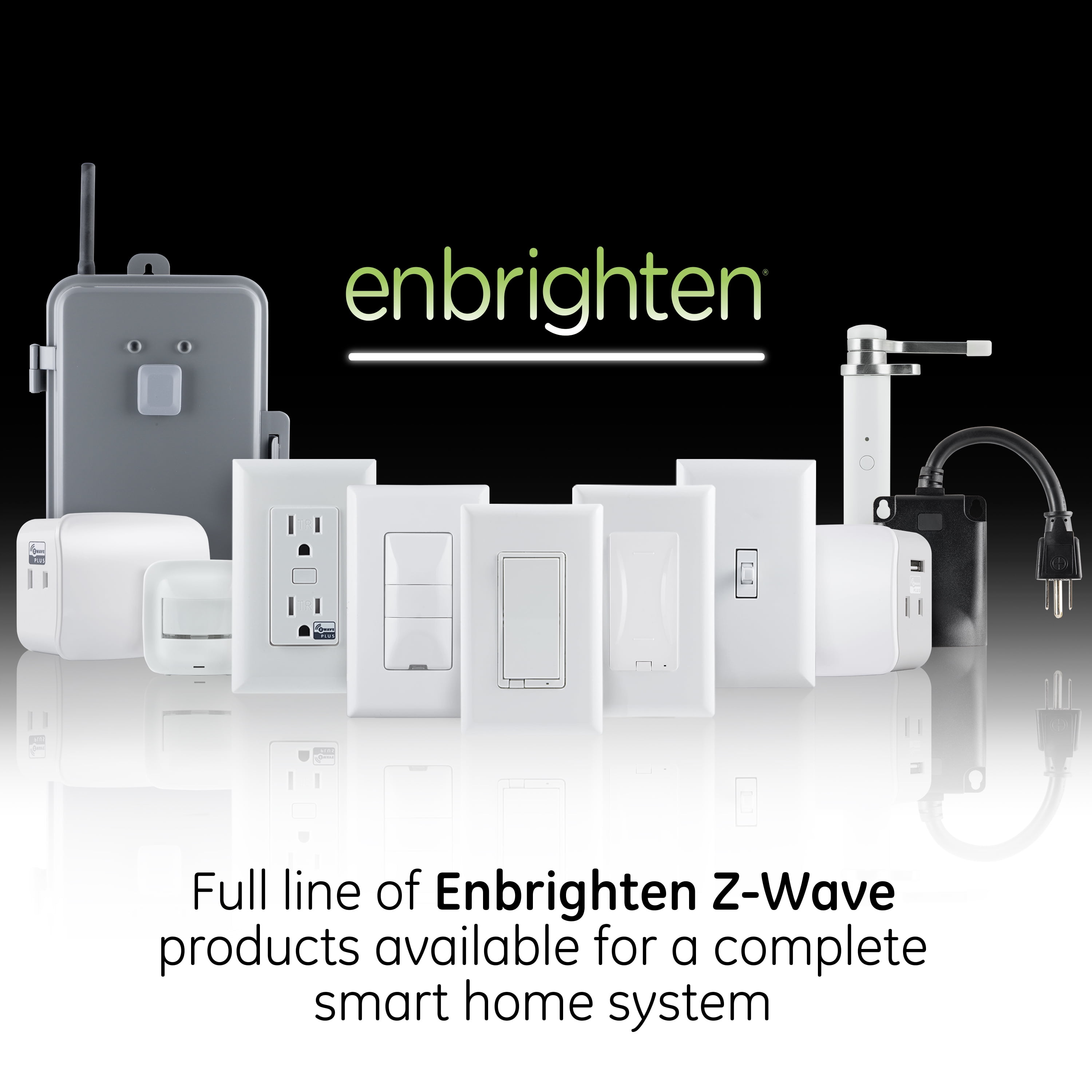 Enbrighten Z-Wave Plus Direct-Wire Outdoor/Indoor Smart Switch, Gen5, 40A,  Gray