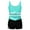 Blue Green, variant on TiaoBug Kids Girls Gymnastics Athletic Tracksuit 2 Piece Outfits Dance Sport Tank Tops and Shorts Set Light Purple 10