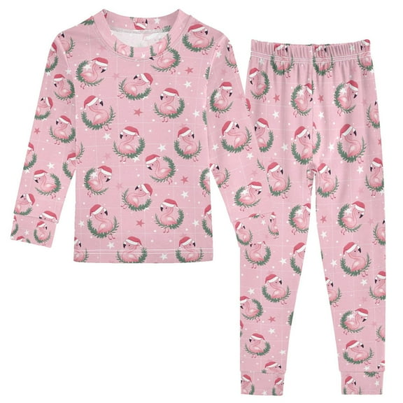Pajama Christmas Flamingo Cute Comfortable Cotton Two-piece Pajama Set