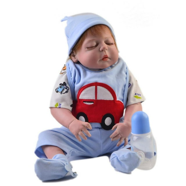 5 piezas de ropa de muñeca Reborn de 22-23 pulgadas, trajes de bebé para , exterior exterior exterior completo, y pantalones con estampado azul Yotijar Traje de muñeca renacida