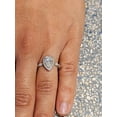 thumbnail image 6 of Bluebelljewels Pear Shape CZ Engagement Bridal Ring Set 14K White Gold Finish Silver, 6 of 6