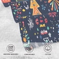 thumbnail image 5 of Yayeee 2 Pack Hand Towels for Bathroom 100% Cotton 16" x 28" Soft Absorbent Kitchen Towel, Dark Blue Christmas, 5 of 7