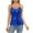 Navy, variant on Women's Shiny Sequin Cami V Neck Slim Fit Sleeveless Shirts Fashion Solid Color Tank Tops Sparkly Party Carnival Summer Camisole