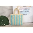 thumbnail image 3 of CoCopeaunts Round Straw Crossbody Bags for Women Small Handwoven Tote Bag Summer Beach Bag with Pearl Handle, 3 of 7