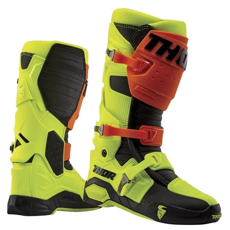 Thor 2021 Radial MX Boots - Flo Orange/Flo Yellow