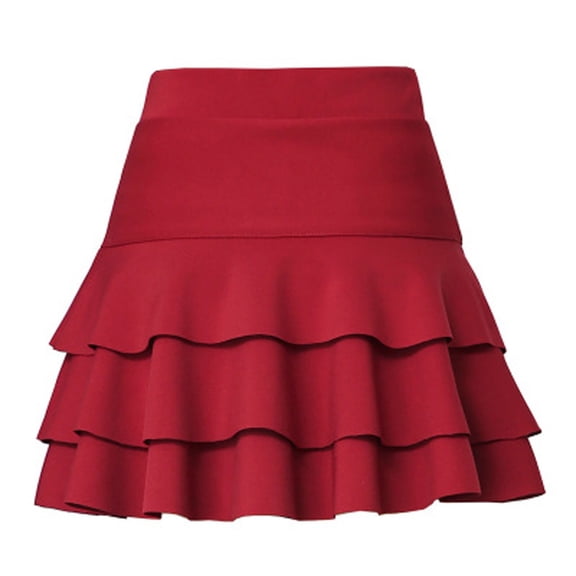 Easter Carnival Elegant High Waist Layered Maxi Skirt Featuring Built-In Elastic Shorts For Versatile Formal And Casual Occasions