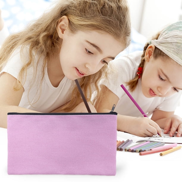 Xihbxyly Estuche Morado con Cremallera para Lápices, Tela Resistente, Multifunción, con Compartimento para Maquillaje y Monedas, Práctico Organizador de Viaje, 21 X 12 Cm, Ideal Como Regalo.