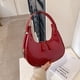thumbnail image 3 of Bolso de media luna para mujer, bolso de hombro informal, elegante bolso de viaje para citas (rojo), 3 of 8