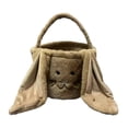 thumbnail image 1 of Zentra Easter Candy Tote Bag Lightweight Decorative Eggs Gift Basket Storage Container Brown, 1 of 10