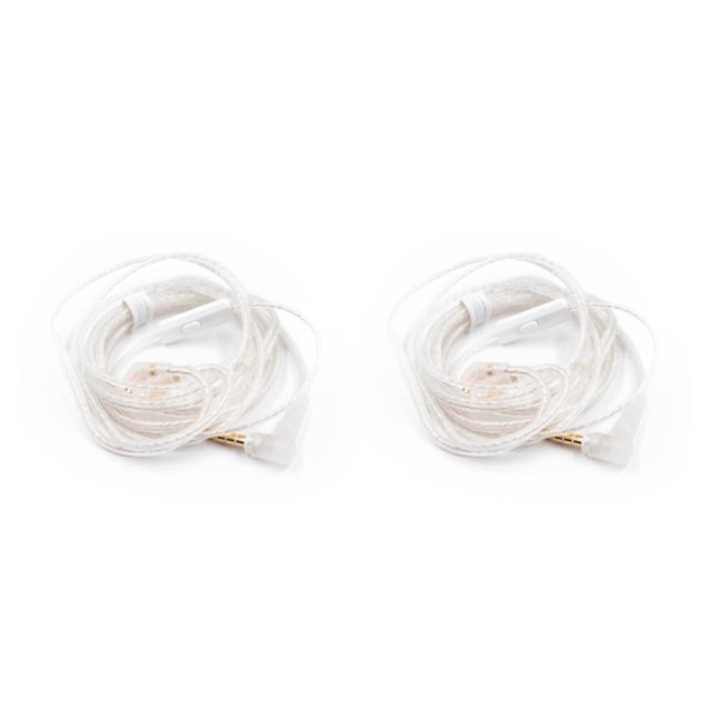 Monstrate Cable de auriculares con cable de latón, elegante, 3,5mm, actualización modificada, accesorios de cable de auriculares de alta Sin micrófono 2Conjunto