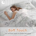 thumbnail image 4 of 3 Piece Dandelion Green Botanical Duvet Cover Set Twin Size, Microfiber Comforter/Quilt Cover with Corner Ties and 2 Pillowcases, Vintage Watercolor Floral All Season Soft Bedding with Zipper Closure, 4 of 8