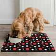 thumbnail image 2 of Dog Food Mat with Geometric Polka Dot Design, Absorbent Waterproof Pet Feeding Mat, Non-Slip, Quick Dry, Easy Clean Mat Featuring Retro and Vintage Polka Patterns, 2 of 7