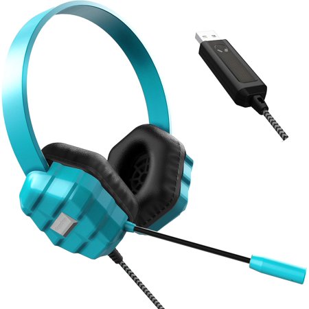 Gumdrop DropTech USB B2 On-Ear Headphone with Built-in Designed for K-12 Students, Teachers and Clrooms– Drop
