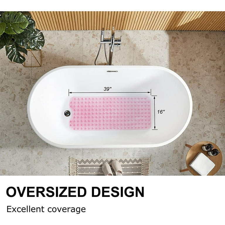 Rectangle Bath Mat Non-slip Transparent Shower Mat Antibacterial Bathtub  Safety Bubble Bathroom Massage Mat Suction Bathtub PVC