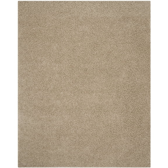 SAFAVIEH Athens Solid Plush Shag Area Rug, Beige, 9' x 12'