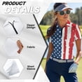 thumbnail image 5 of Uorisanigo US Flag Couples' Outfits His and Hers Clothing Mens Golf Shirts 1/4 Zip Up Dry Fit Sport Short Sleeve Workout Tops and Women's Golf Tennis Shirts Collared Tops, 5 of 8