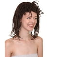 thumbnail image 4 of HPO Adult Women's Deluxe Short Dreadlock Synthetic Fiber Wig, Black, 4 of 11