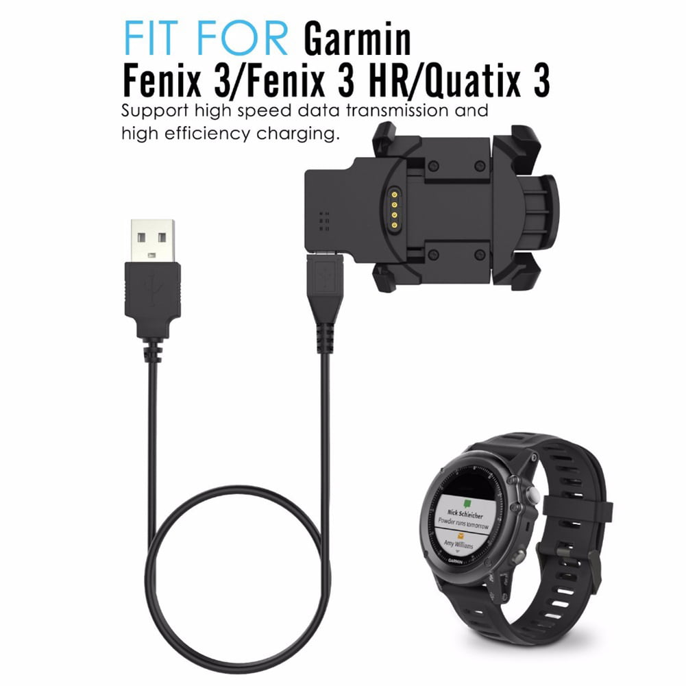 AM_ 1M USB Data Charger Dock Cable for Garmin Fenix 3 HR Sapphire Quatix3 GPS Wa 