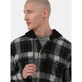 thumbnail image 4 of No Boundaries Men's & Big Men's Polar Fleece Hooded Button Up Jacket, Sizes XS-5XL, 4 of 5