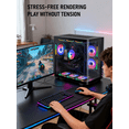 thumbnail image 6 of EVOUNIC Gaming PC Desktop , Intel Core i5-11400 (Up to 4.4GHz, 12 Threads) , AMD Radeon RX 580 8GB , 16GB DDR4 RAM , 1TB NVMe SSD , WiFi 6 + Bluetooth 5.4 , 9× ARGB Fans , Windows 11 Pro , 650W PSU, 6 of 11
