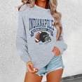 thumbnail image 3 of Football Team City Sweatshirts for Women Fall Winter Long Sleeve Crewneck Football Graphic Sweatshirt Pullover Tops, 3 of 4