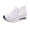 White, variant on Wedge Sneakers for Women 2026 Sequin Glitter Mesh Platform Slip on Shoes Arch Support Comfortable Sexy Party Prom Work Walking Shoes White Size 6.5