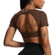 thumbnail image 1 of Aoxjox Tops cortos de manga corta para mujer Clarissa Hollow Back entrenamiento Crop camiseta Top, 1 of 4