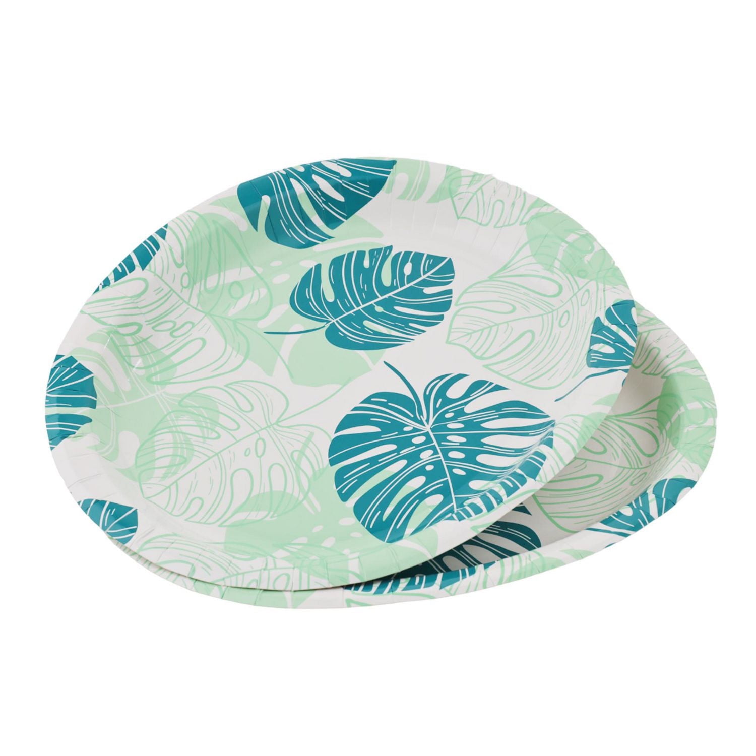 Way to Celebrate! Summer 8 Oval Plates-Leaf