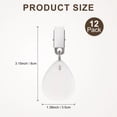 thumbnail image 3 of Uxcell 12-Pack Pesos para Manteles, Pesos para Cubiertas de Mesa de Mármol de 3.15 Pulgadas con Clips Metálicos para Decoración [Blanco, Caída], 3 of 6