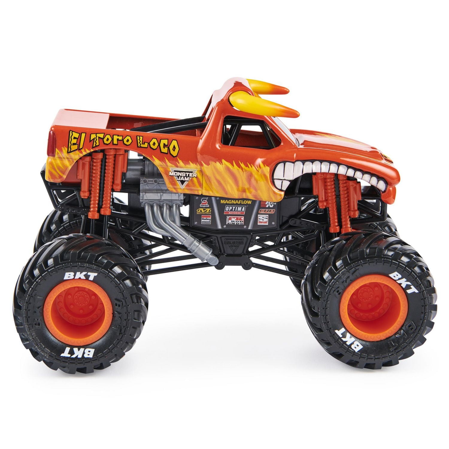 Monster Jam, Official El Toro Loco Monster Truck, Collector Die-Cast Vehicle, 1:24 Scale