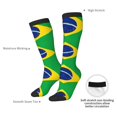thumbnail image 5 of Women's Knee High Socks Flag Of Brazil Thermal Soft Knee Long Socks, 5 of 7