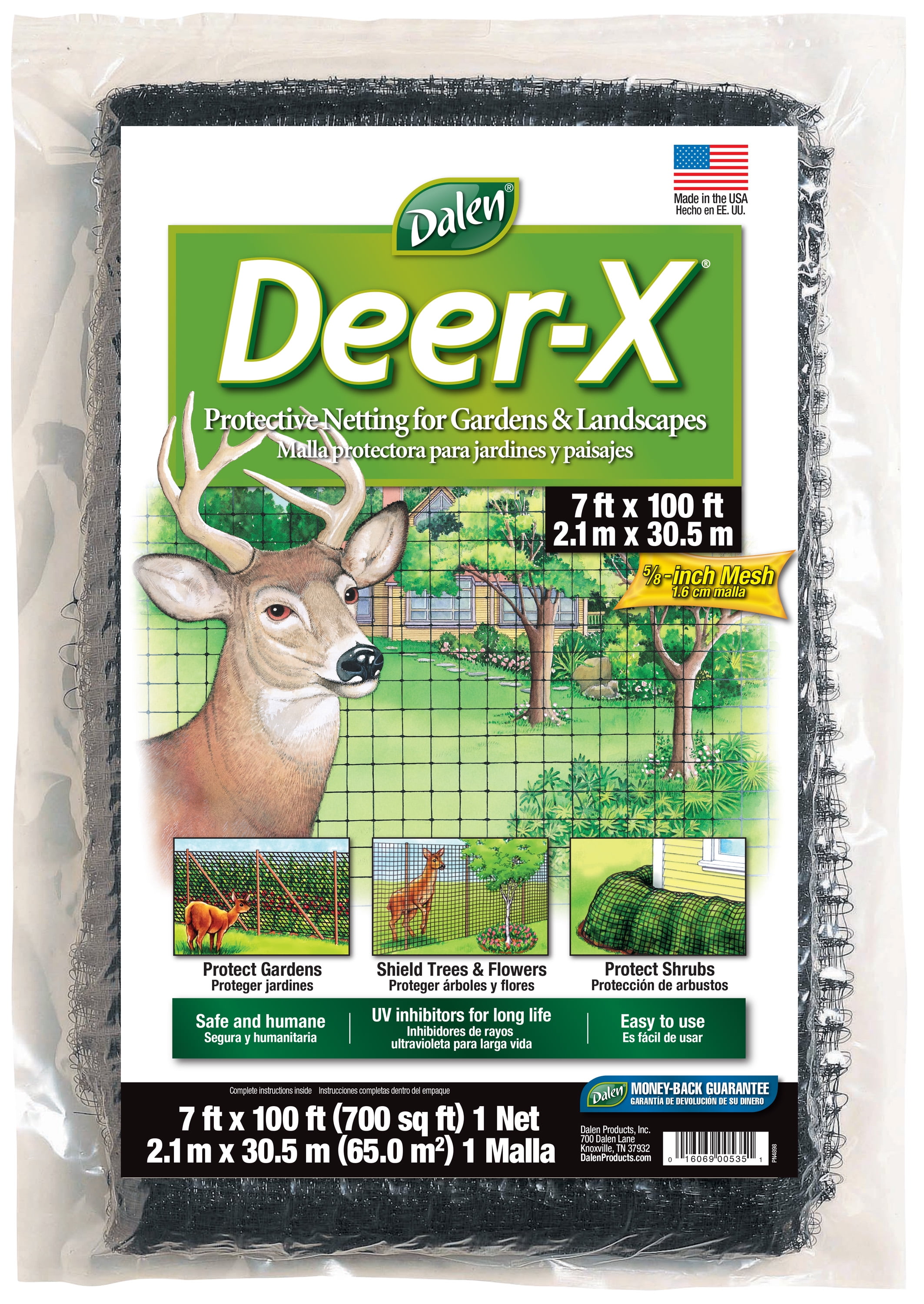 Dalen Deer-X® Protective 3/4” Black Mesh Fencing for Gardens and Landscaping 7 ft x 100 ft. Metal Fencing Alternative