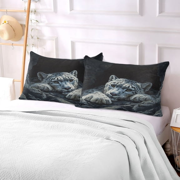 Pillow Case Plush Pillow Fashion Snow Leopard Painting Case standard size/King size/Queen size Bed Pillow Pillowcases