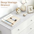 thumbnail image 3 of Ktaxon Large 5 Drawer Dresser Solid Wood Chest of Drawers with Soft Close Slides Storage Cabinet for Bedroom Living Room Entryway White, 3 of 10