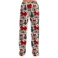 thumbnail image 3 of Women's Casual Fashion Christmas Pajama Pants, Long Sleepwear Trousers for Sports and Home Use, Comfortable and Soft Material for Nightwear and Lounging,Red,S, 3 of 6