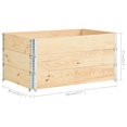 thumbnail image 4 of vidaXL Pallet Collars 3 pcs 80x120 cm Solid Pine Wood, 4 of 4