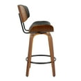 thumbnail image 2 of LumiSource Black Lombardi 26" Fixed-Height Counter Stool - Set of 2, 2 of 4