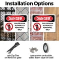 thumbnail image 3 of (2 Pack) Boiler Room Authorized Personnel Only OSHA Danger Sign 10 Inch X 7 Inch Indoor / Outdoor Rust-Free Aluminum Metal Signs for Workplace, Workshop, and Construction Site, Made in, 3 of 8