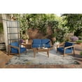 thumbnail image 3 of New Classic Furniture Bali 4-piece Solid Wood Patio Furniture Set in Dark Blue, 3 of 7