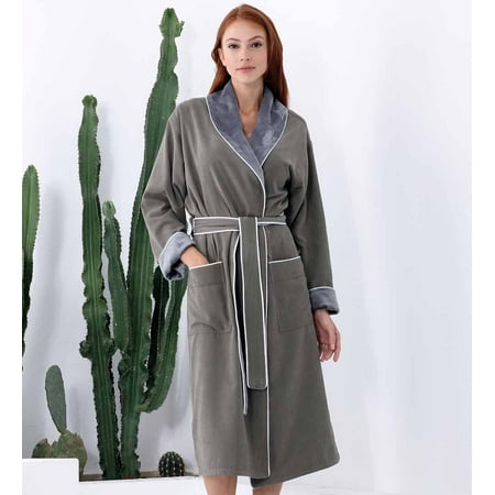 

Women s Plush Microfiber Spa Robe