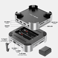 thumbnail image 2 of ACASIS Mac Mini M4 Dock, 10-in-1 USB-C Hub with Dual M.2 NVMe SSD Enclosure, 4 USB-A 10Gbps, HDMI 4K60Hz, SD/TF, 30W PD, 2 of 11