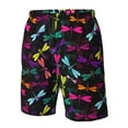 thumbnail image 5 of Naloa Colorful Dragonflies Men's Beach Shorts, Surfing shorts, Swim trunks, Quick Dry Swim Trunks for Surfing Beach Fun - Small, 5 of 9