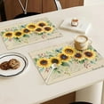 thumbnail image 4 of Sunflower Placemats Set of 6 Sunflower Table Mats Washable Place Mats for Home Party Indoor Kitchen Dining Table Decoration 12x18 Inch, 4 of 6