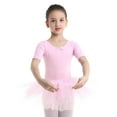 thumbnail image 2 of TSSOE Child Little Girls Cotton Ballet Tulle Tutu Dress Ballerina Dance Leotard Performance Costumes Pink 12-14, 2 of 7